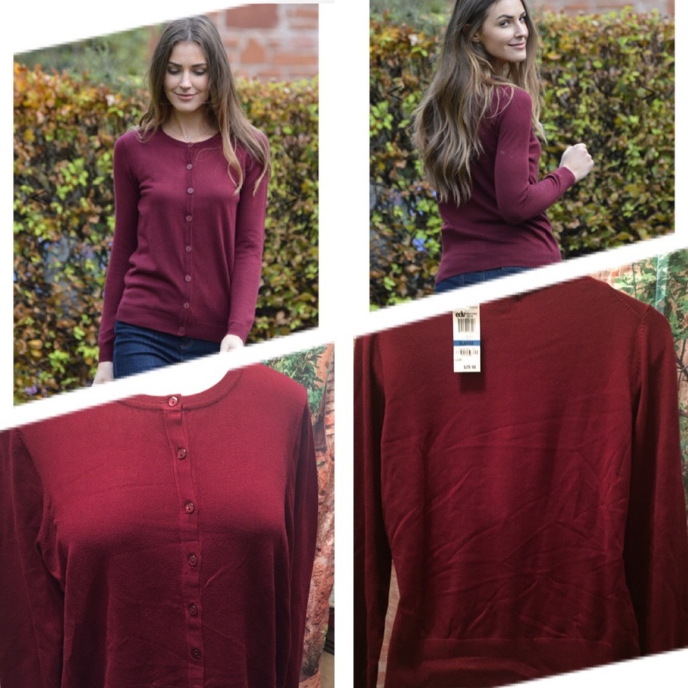 NWT BURGANDY CARDIGAN